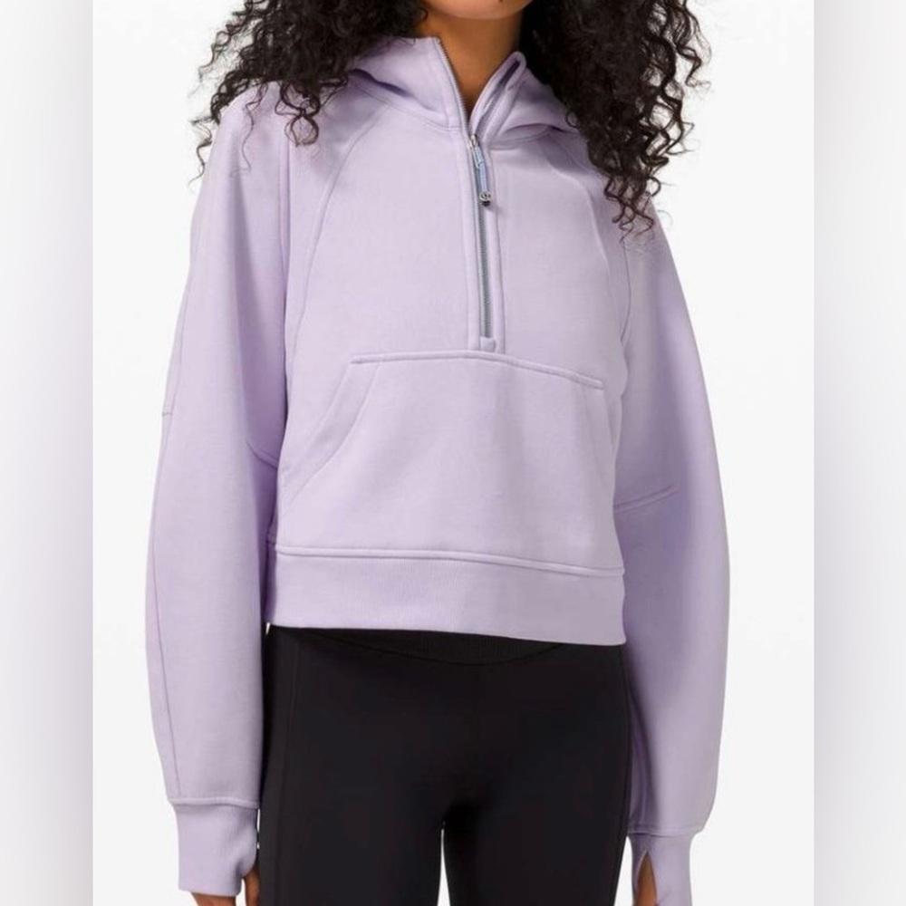 Lululemon Scuba lavender half zip oversized funnel neck sweatshirt Medium large